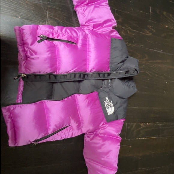 The North Face Kids' Pink and Black Puffer Jacket - Picture 1 of 4